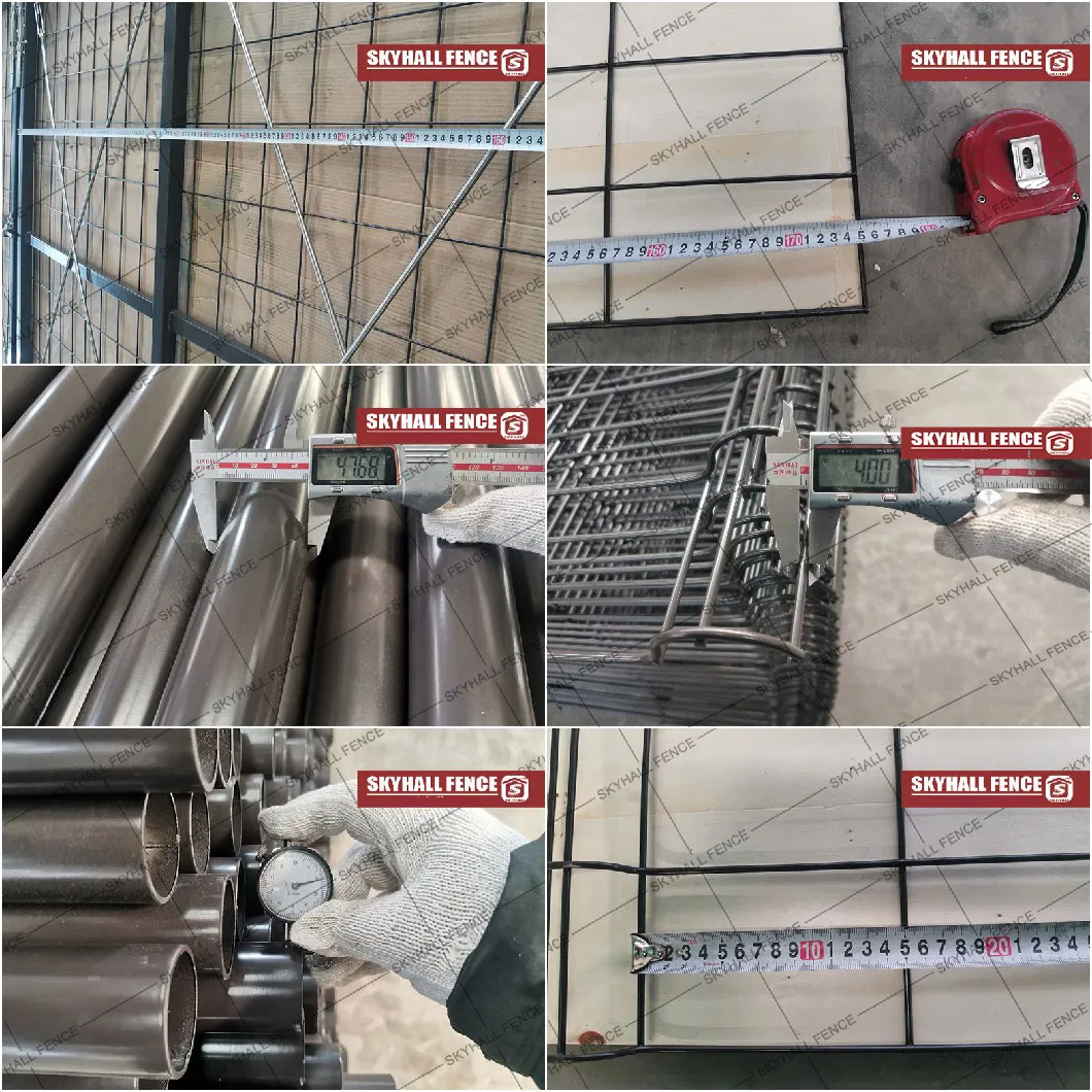 Japanese Style Galvanized Solar Farm Metal Fence with Circled Top