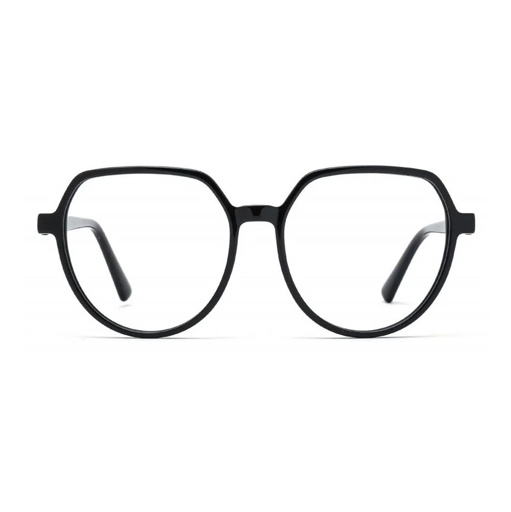 Oversized Round Square Trendy Shape Fashionable Retro Lamination Acetate Optical Frame