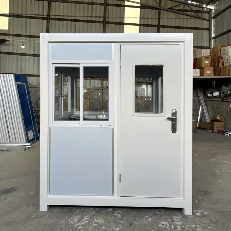 Outdoor Steel Structure Thermal Insulation Portable Mobile Sandwich Panel Security Guard Booth for Sentry Kiosk House