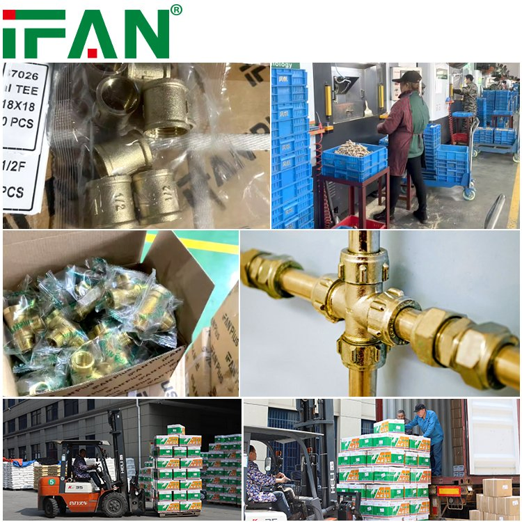 Ifan 1/2 3/4 1 Inch 4 Way Cross Bronze Pipe Fittings