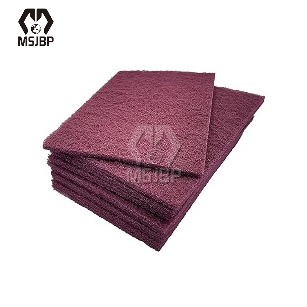 Msjbp Industry Scouring Pad China Factory P180 7802 Orange Non Woven Abrasive Pads