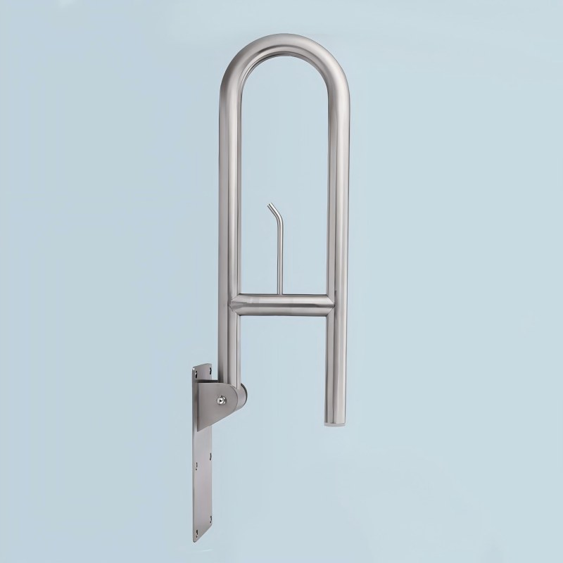 Откидной поручень для ванной с держателем бумаги SS304