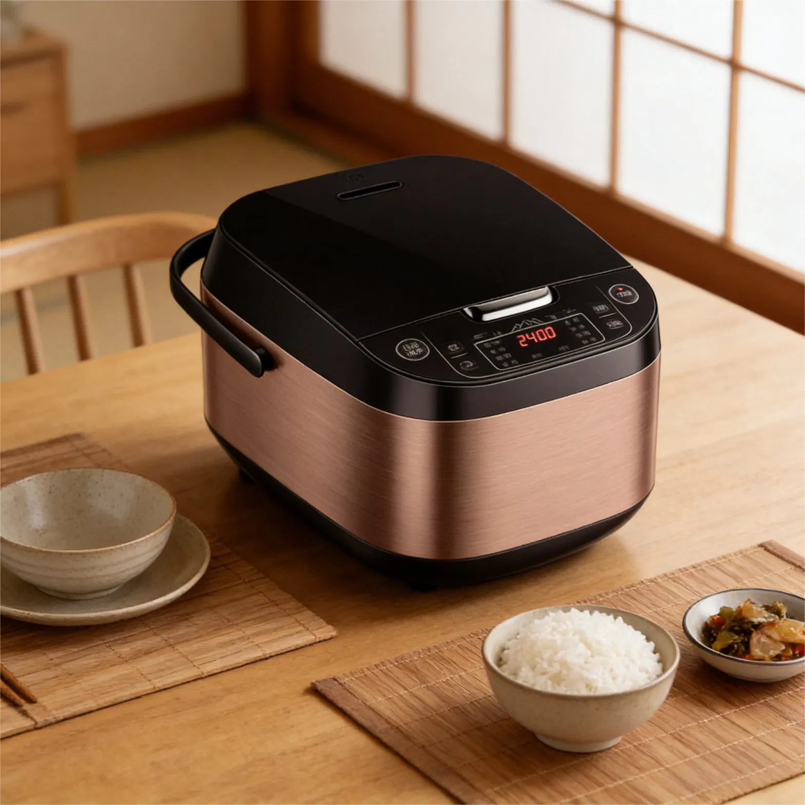 4L Large Capacity Portable 8 Smart Programs Electric 24 Hours Preset Rice Cooker with 24 Hour Delay