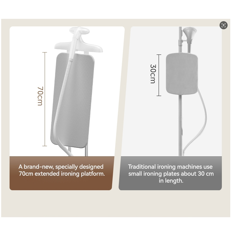 Foldable Garment Steamer with Adjustable Poles for Quick Wrinkle Removal