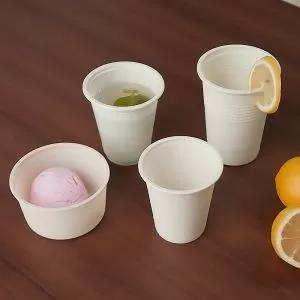 Wholesale Cheapest Hot Water Mug Biodegradable Disposable 8 Oz Coffee Cup with Lhb-02