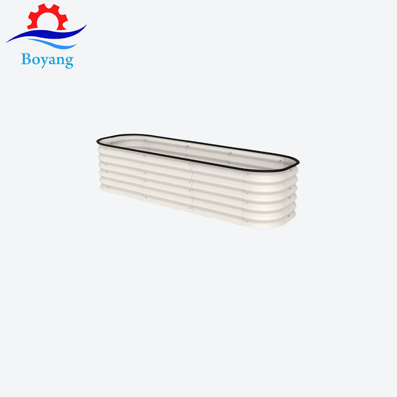 Custom Galvanized Metal Raised Outdoor Corrugated Planter Box Garden Bed