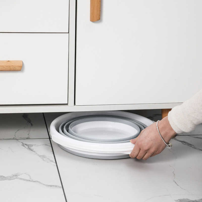 10L Portable Folding Silicone Plastic Car Wash Household Water Storage Bucket