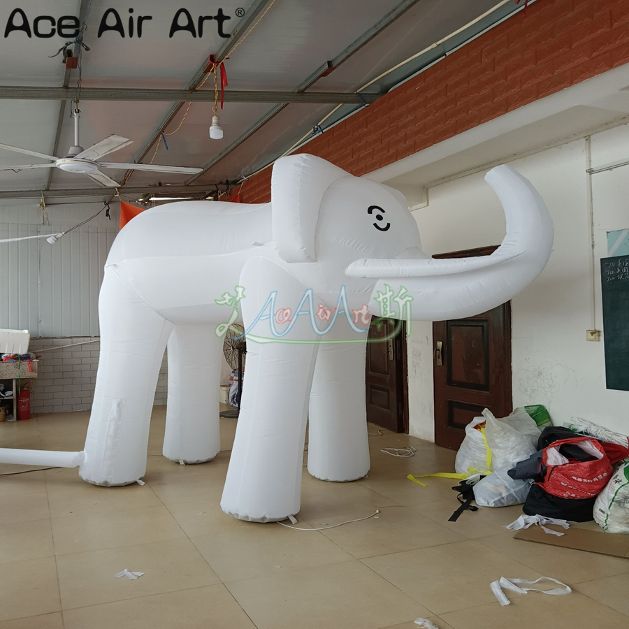 Inflatable White Elephant Indoor Outdoor Decoration Commercial Event