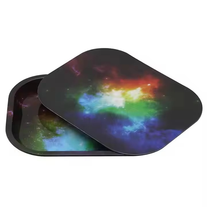 Designer Extra Large Sturdy UV Printed Metal Rolling Tray