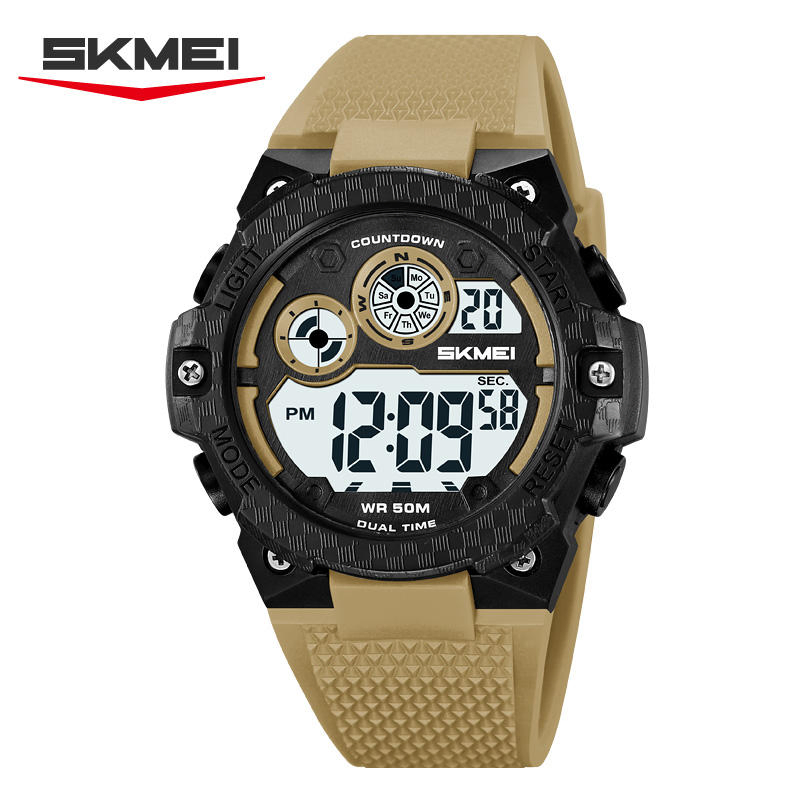Skmei 50m Waterproof Outdoor Digital Sport Watch with Alarm Chime Stop Watch