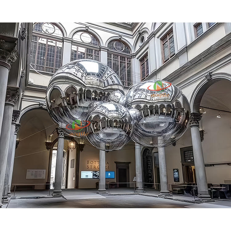 Inflatable Mirror Disco Ball Gold Silver for Party Wedding