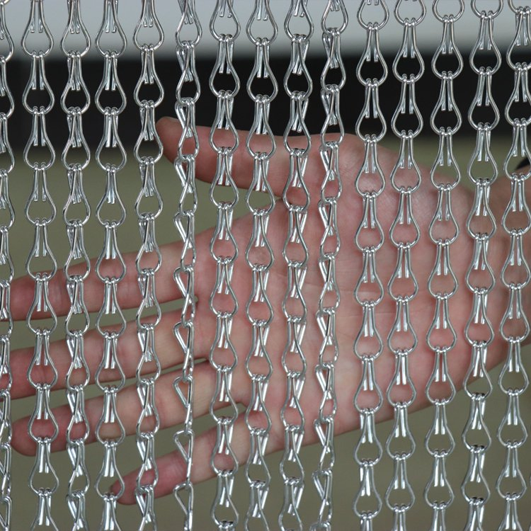 Customized High Strength Aluminum Metal Mesh Curtain Chain Drapery Fabric