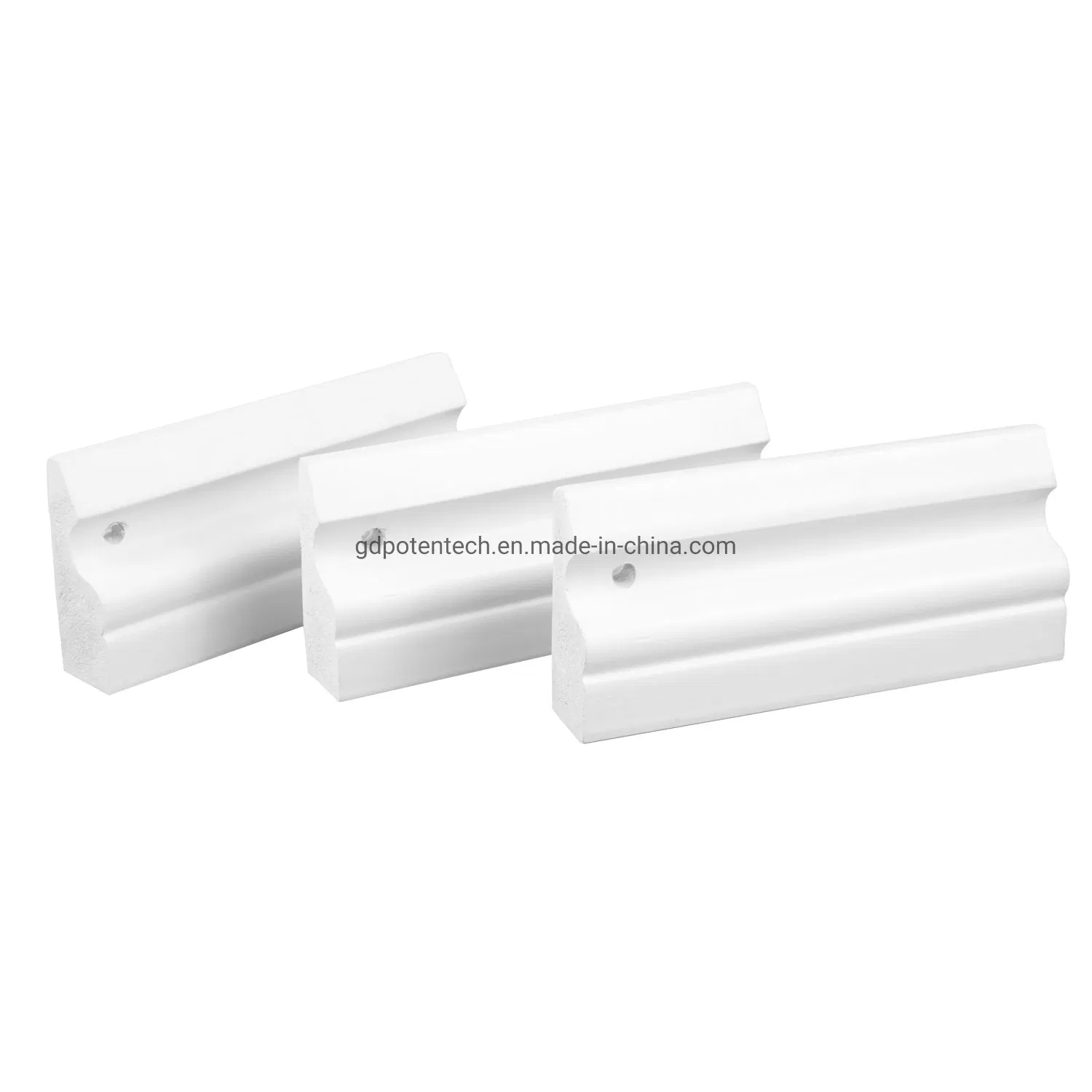 White Window Decoration PVC Mouldings Rams Crown Versatex with High Density