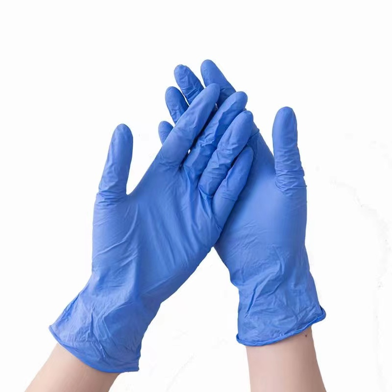 Nitrile Coated Disposable Medical Supplies Blue Examination Hand Glove Food Use Household Protective Exam Gloves Powder Free in Work & Safety
