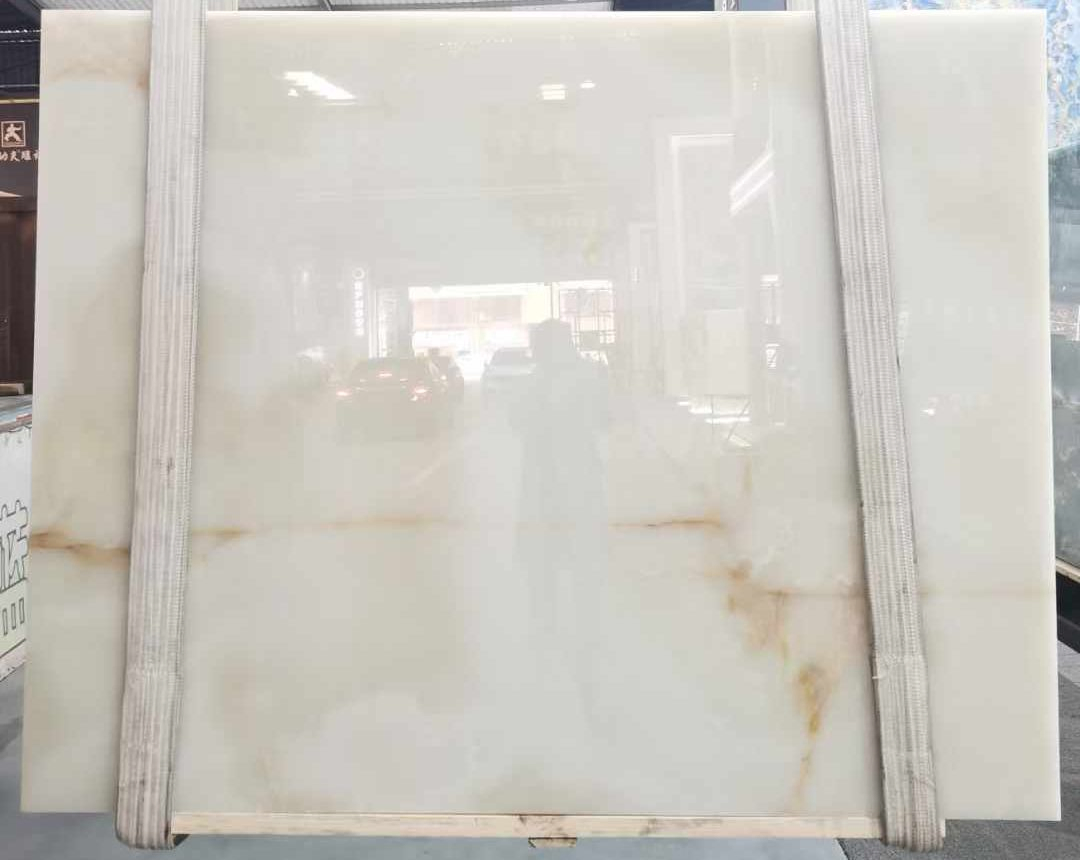 White Onyx Stone Polished Big Slab for Modern Style