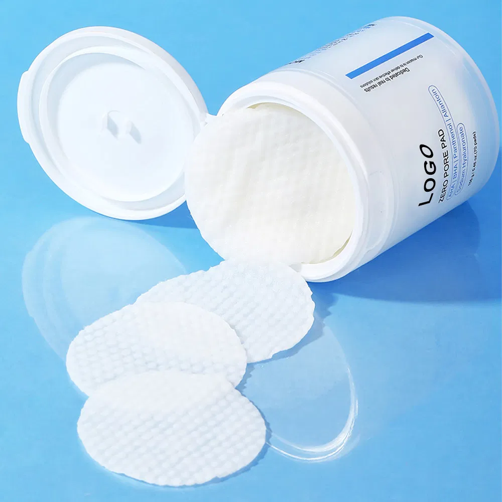 Skin Pore Care Aha Lactic BHA Salicylic Acid Toner Pad Wholesale Private Label Cleaning Face Facial Cotton Pads