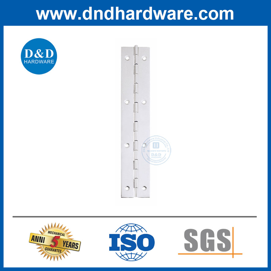 D&D Hardware High Quality Door Custom Furniture Pivot Trailer Oven Hinge Stainless Steel Lengthways or Transverse Continuous Piano Hinge Factory
