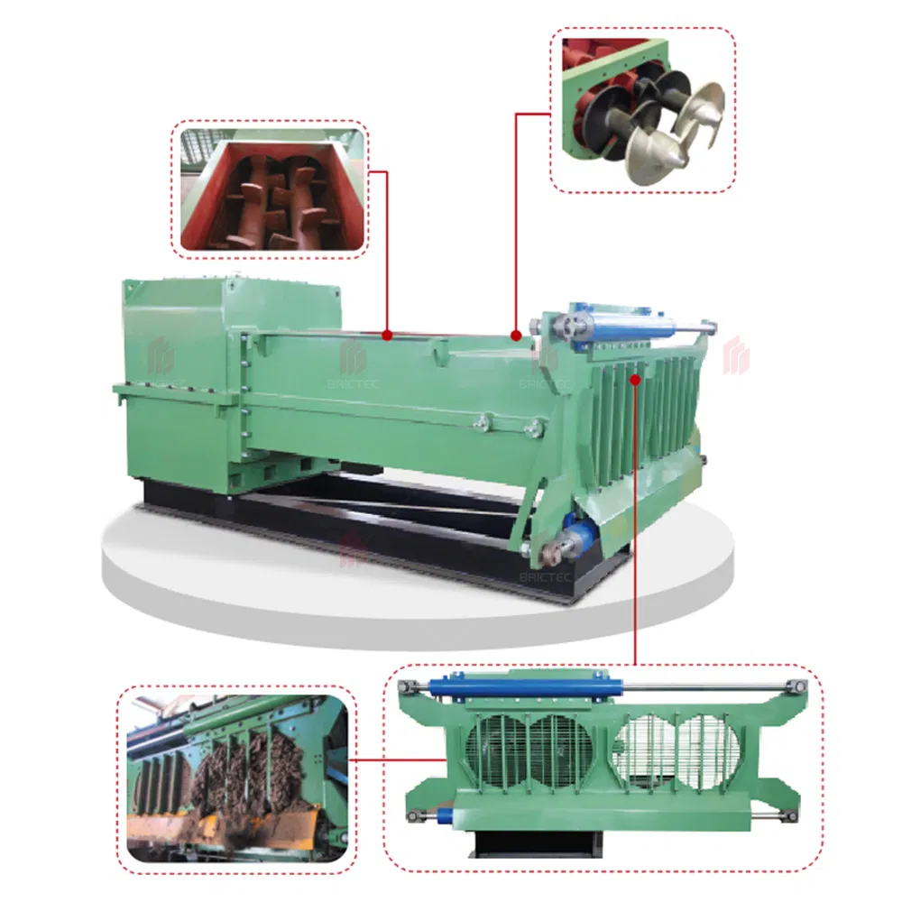 60-80 T/H Brick Making Machine Front Stencil Mixing Extruder Screening Extruding