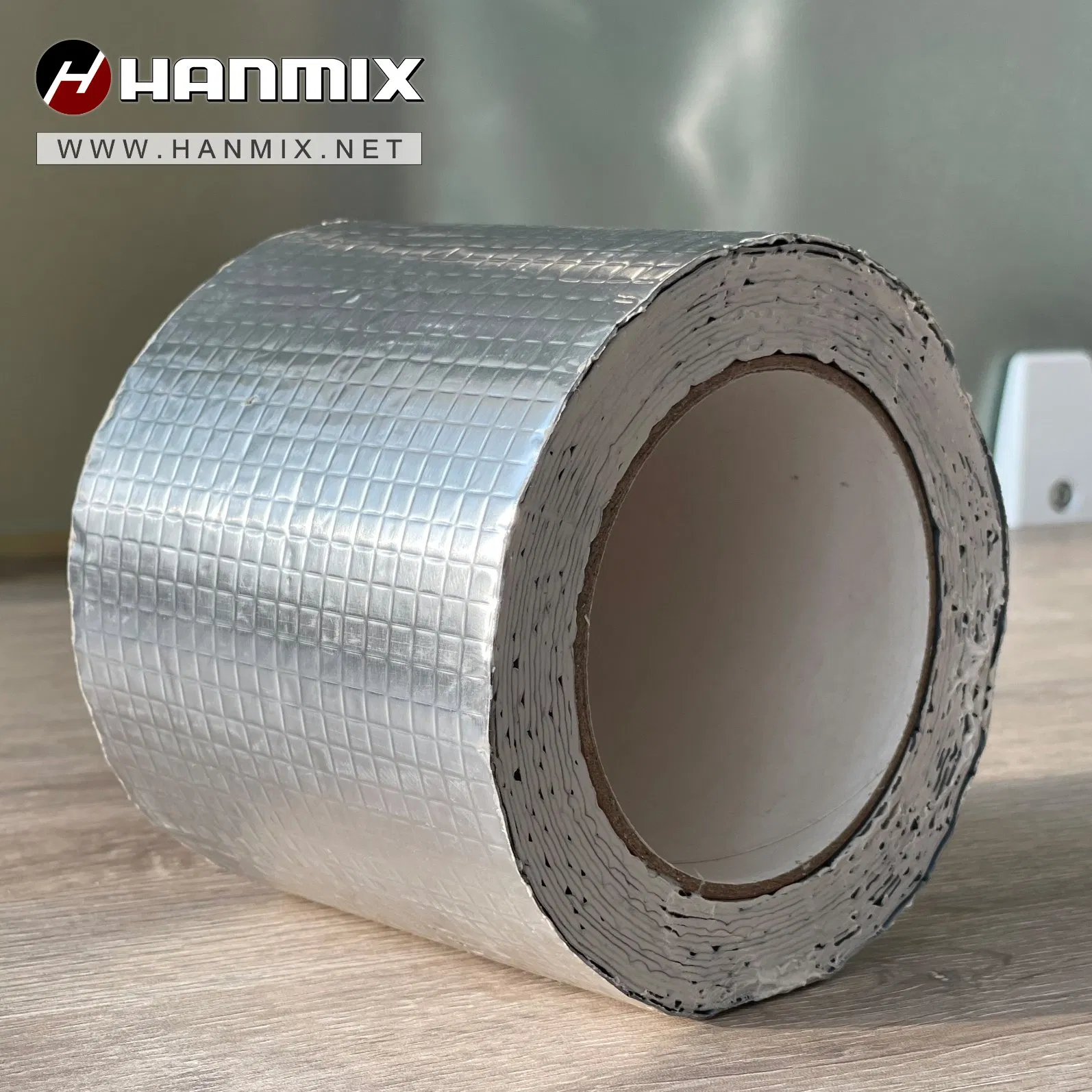 Hanmix Butyl 1.2-1.5mm 2.0mm 2.5mm 3.0mm 3.5mm 4.0mm 4.5mm 5.0mm Waterproof Tape with Aluminum Foil Butyl Tape