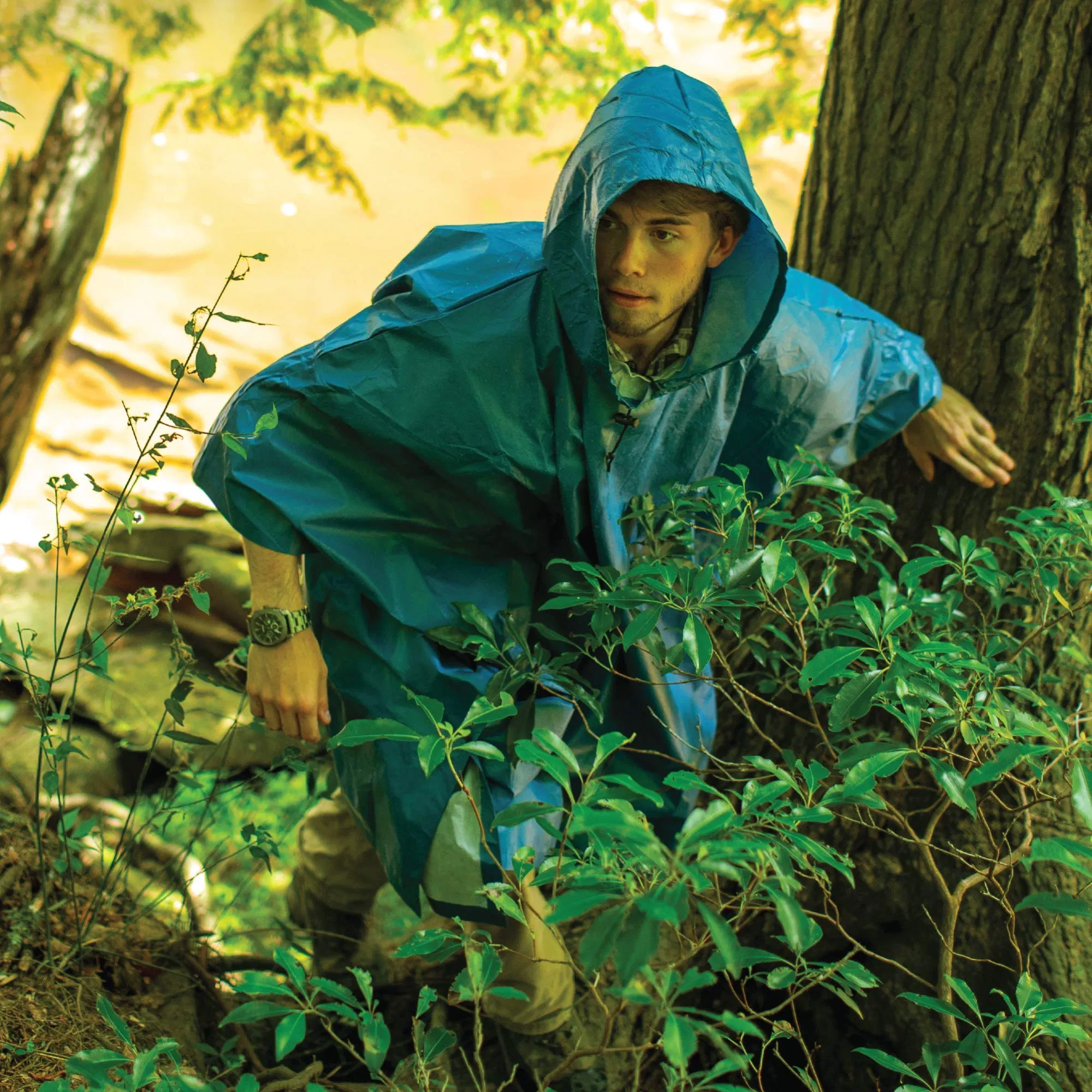 Flash Sale PU Coated Waterproof 210t Outdoor Multifunctional One Piece Raincoat