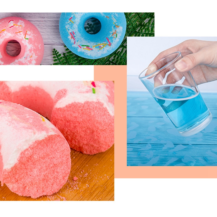 Private Label Wholesale Adult Bubble Natural Vegan Flower Donut Mini Organic Kid Christmas Bath Bomb