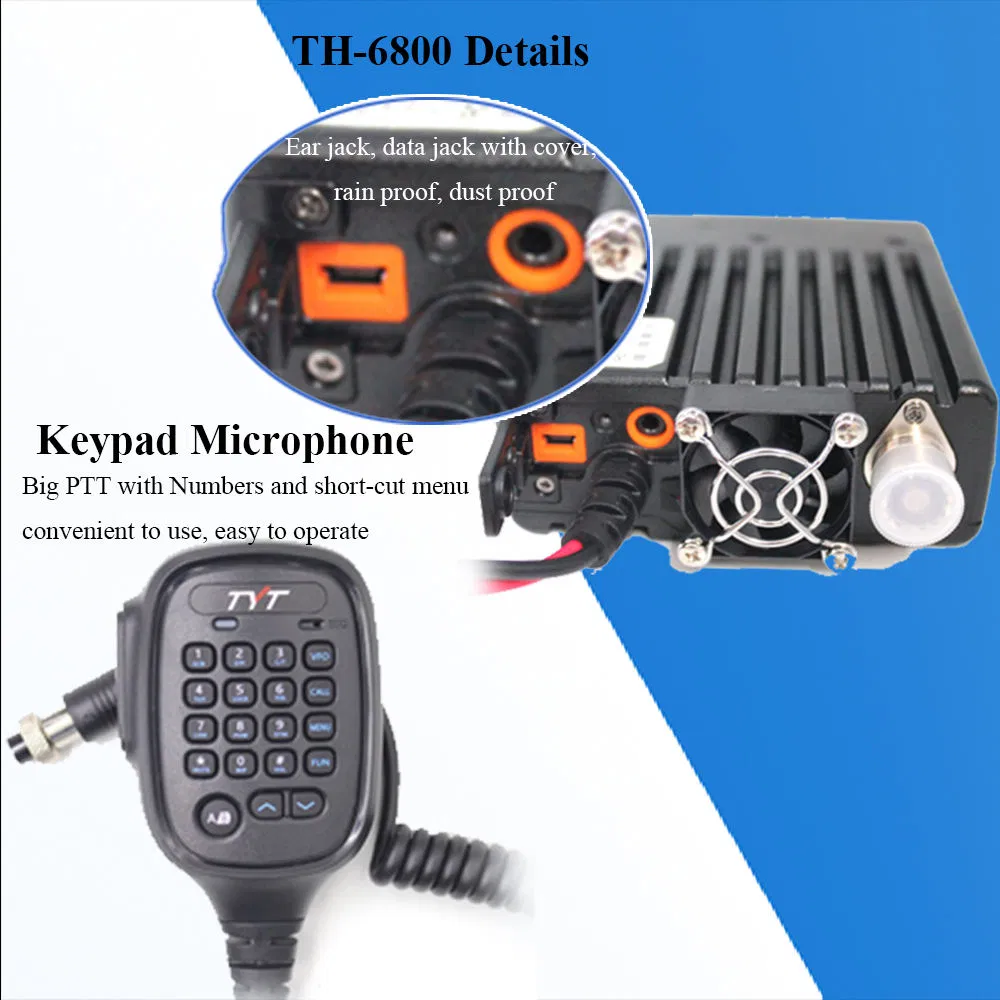 Tyt Th-8600 Small Size 25W IP67 Vehicle Radio
