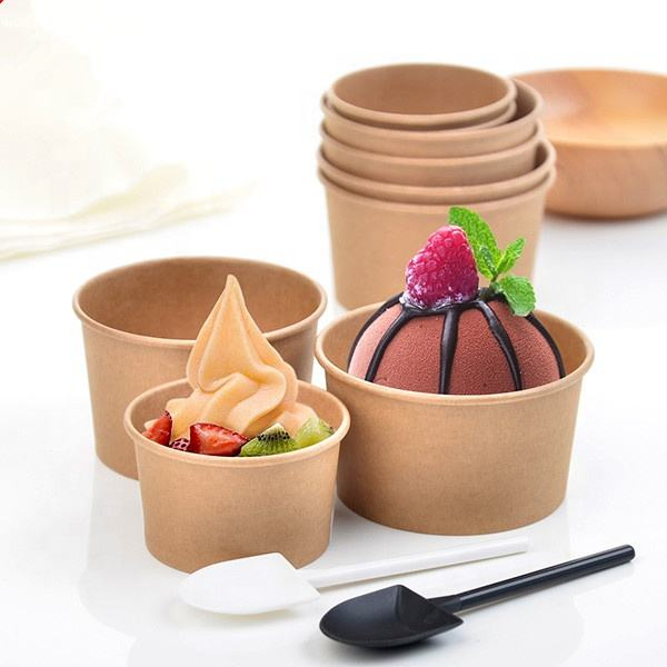 4oz 6oz 8oz 10oz 14oz 15oz 16oz Custom Printed Soup Kraft Paper Ice Cream Cup
