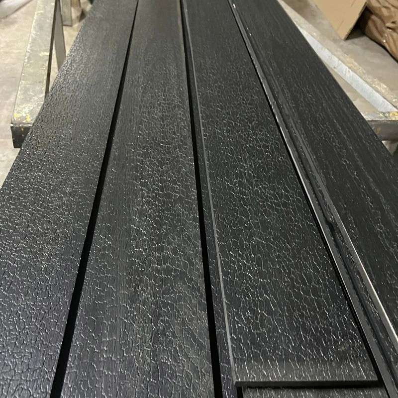 Home Stay Balcony 3D Yakisugi Shou Sugi Ban Burnt Wood Decorative Laminate Wall Covering Panels