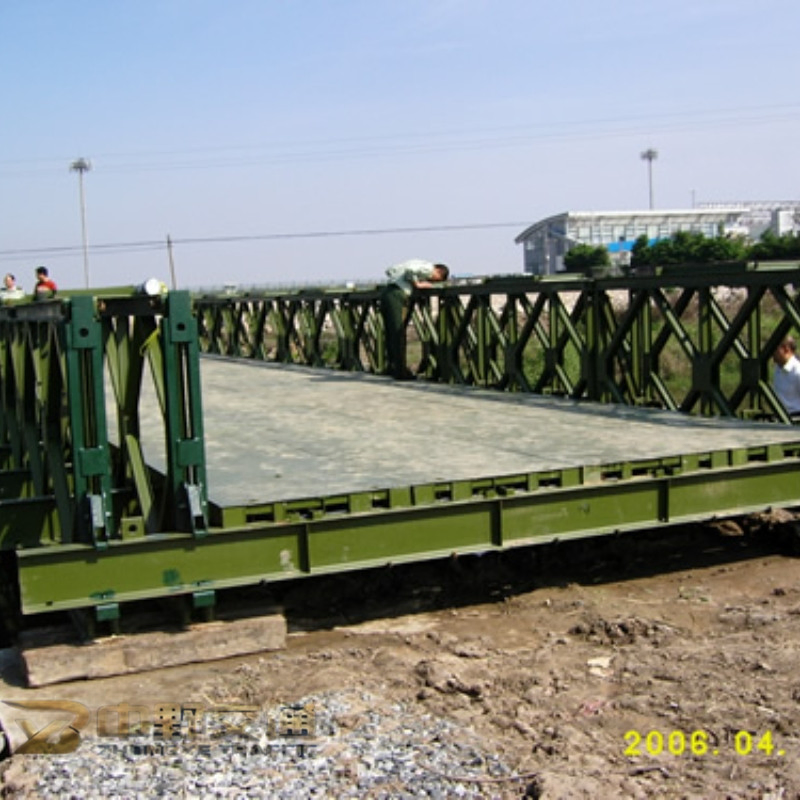 Customizable Double Lane High Strength 321 Type Bailey Panel Modular Steel Bridge for Construction and Emergency Relief with Hot-DIP Galvanized Components