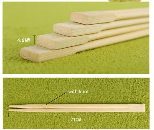 Disposable Bamboo Twins Chopsticks with Paper Packing