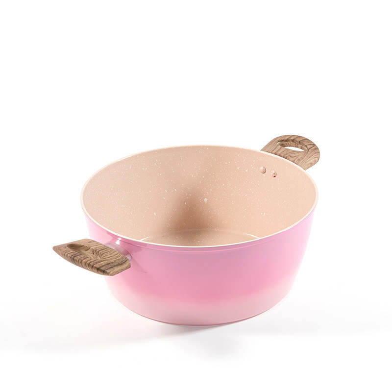 Korean Style Flat Bottomed Imitation Die-Casting Aluminum Thickened Household Non Stick Pan