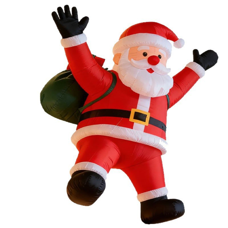 Giant Christmas Inflatable Climbing Wall Santa Claus Decoration