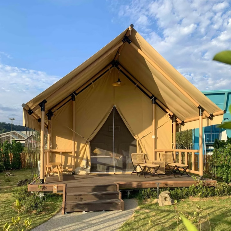 a Homestay Tent with a Sturdy Structure Made of Galvanized Steel Beams
