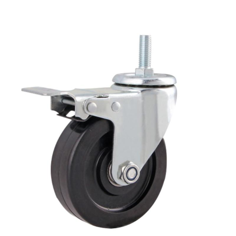 Heavy-Duty Anti-Static Rubber Casters with PU Wheels for Smooth Movement