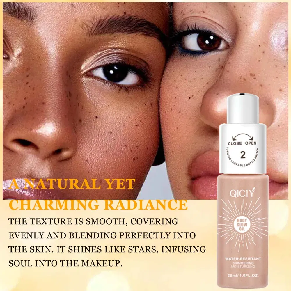 5 Color 30ml High Gloss Liquid Body Glow Oil