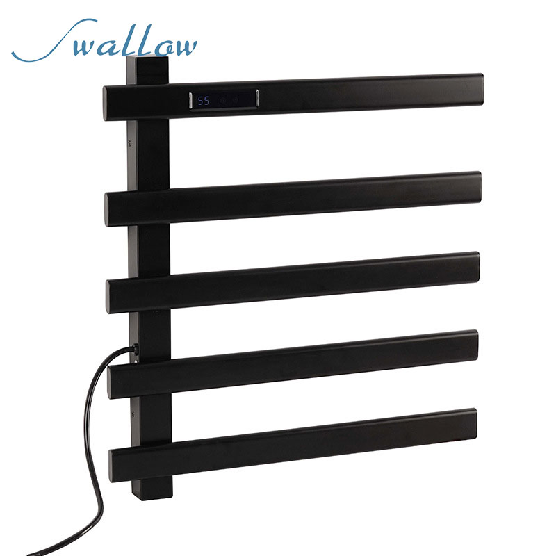 Factory Wholesale Electric Towel Heater Drying Rack Smart with Timer Matt Finish Anti-Fingerprint