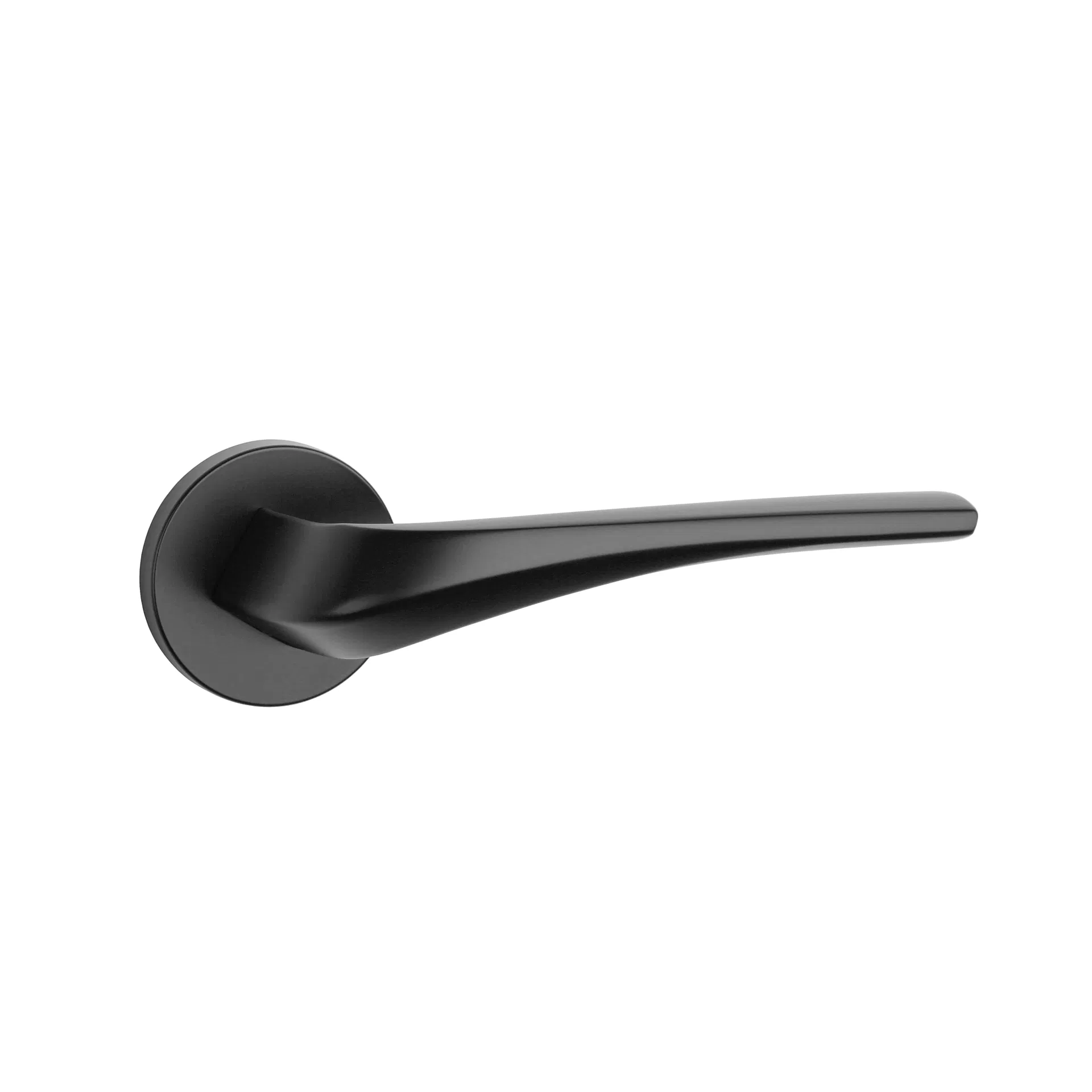 Door Hardware Interior Passage Lever Door Handle Door Lock Cast Sliver Round Tubular Lever Wooden Pull Door Handle