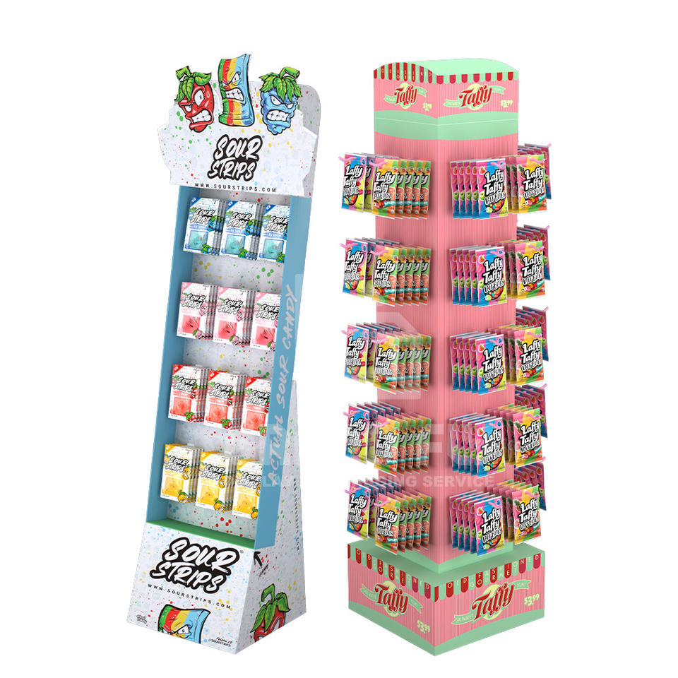 Cosmetic Paper Pop POS Cardboard Floor Display Stand Fsdu for Supermarkets Shelf
