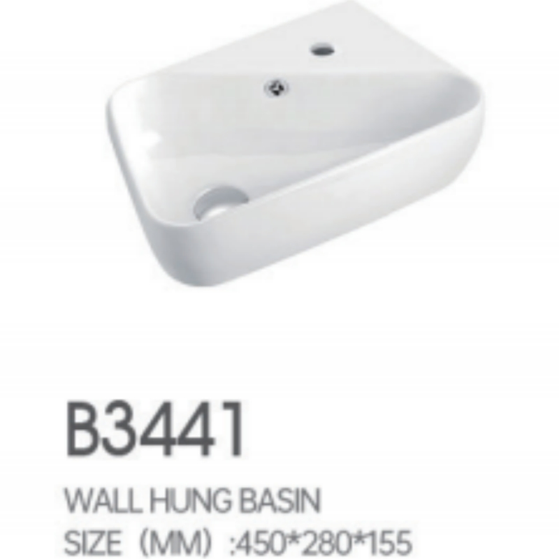 Настенная раковина Chanda Ceramic, белая