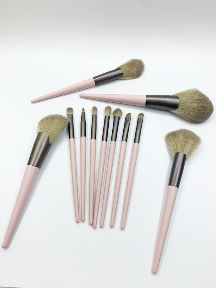 Private Logo OEM Customized Cosmetic Brushes 11PCS Face Eye Lip Makeup Brush Set