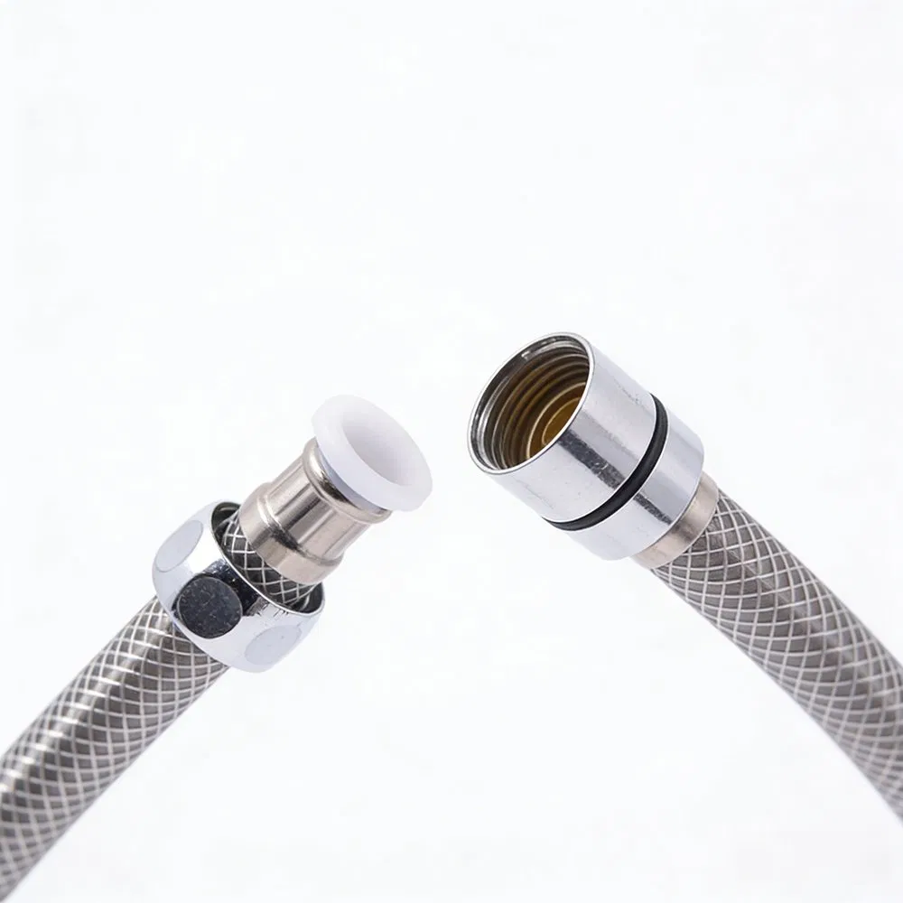 Flexible Chrome Finish Shower Hose for High-Quality Bathroom Use