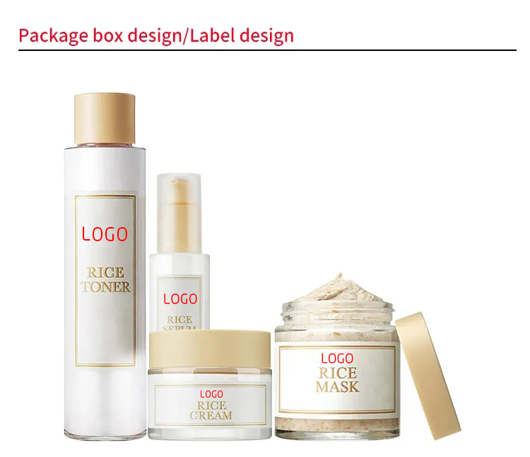 Beauty Cosmetics Skin Care Hydrate and Brighten The Skin Rice Skin Care Set