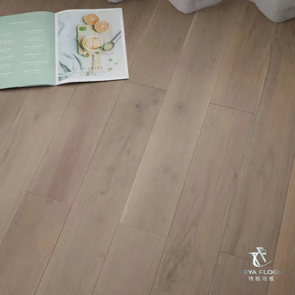 Grey Brushed Solid Locust Flooring, Chinese Teak Flooring