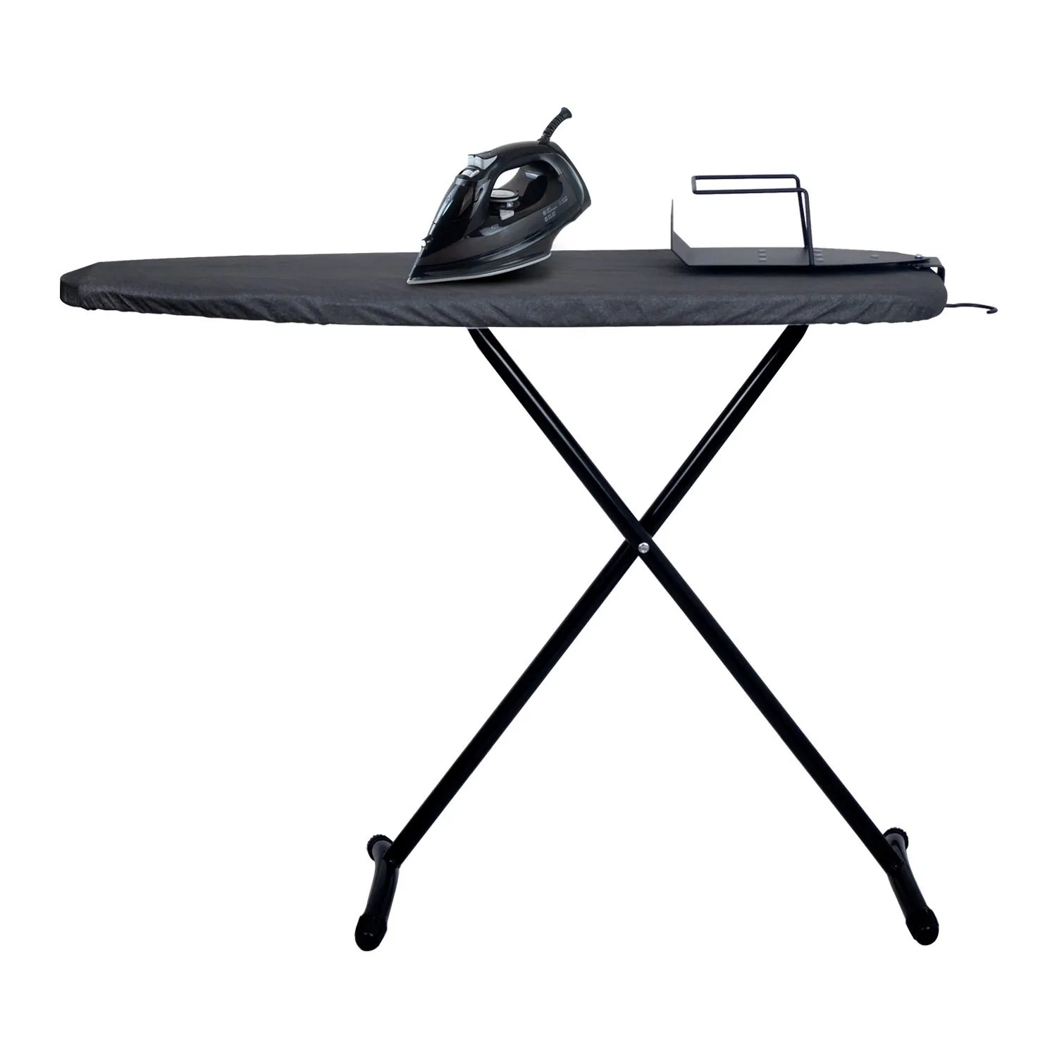 Wireking Folding Ironing Board with Classic Steel 100% Cotton Cover