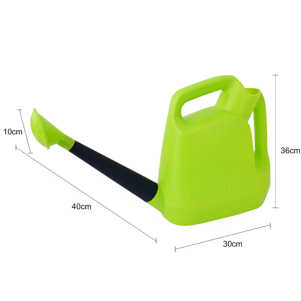 Durable Large Capacity 10L Plastic Detachable Long Spout Watering Can/Pot/Kettle with Removable Sprinkler Head for Garden Irrigation