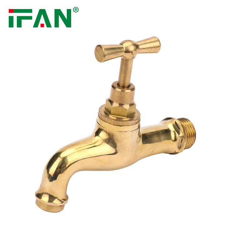 Смеситель садовый полированный латунный 1/2" IFAN