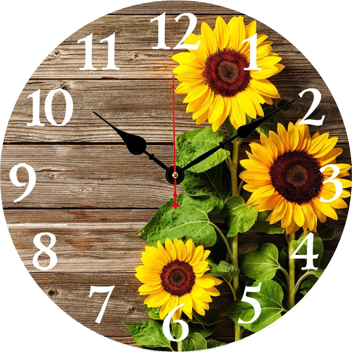 Dia 30/34/40/60cm MDF Large Promotional Gift Wood Wall Clock Silent Quartz Battery Operated Digital Alarm Clock for Kitchen/Living /Bed Room-Hlc200179h