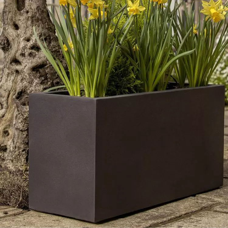 Горшок для растений прямоугольный стекловолокно глина