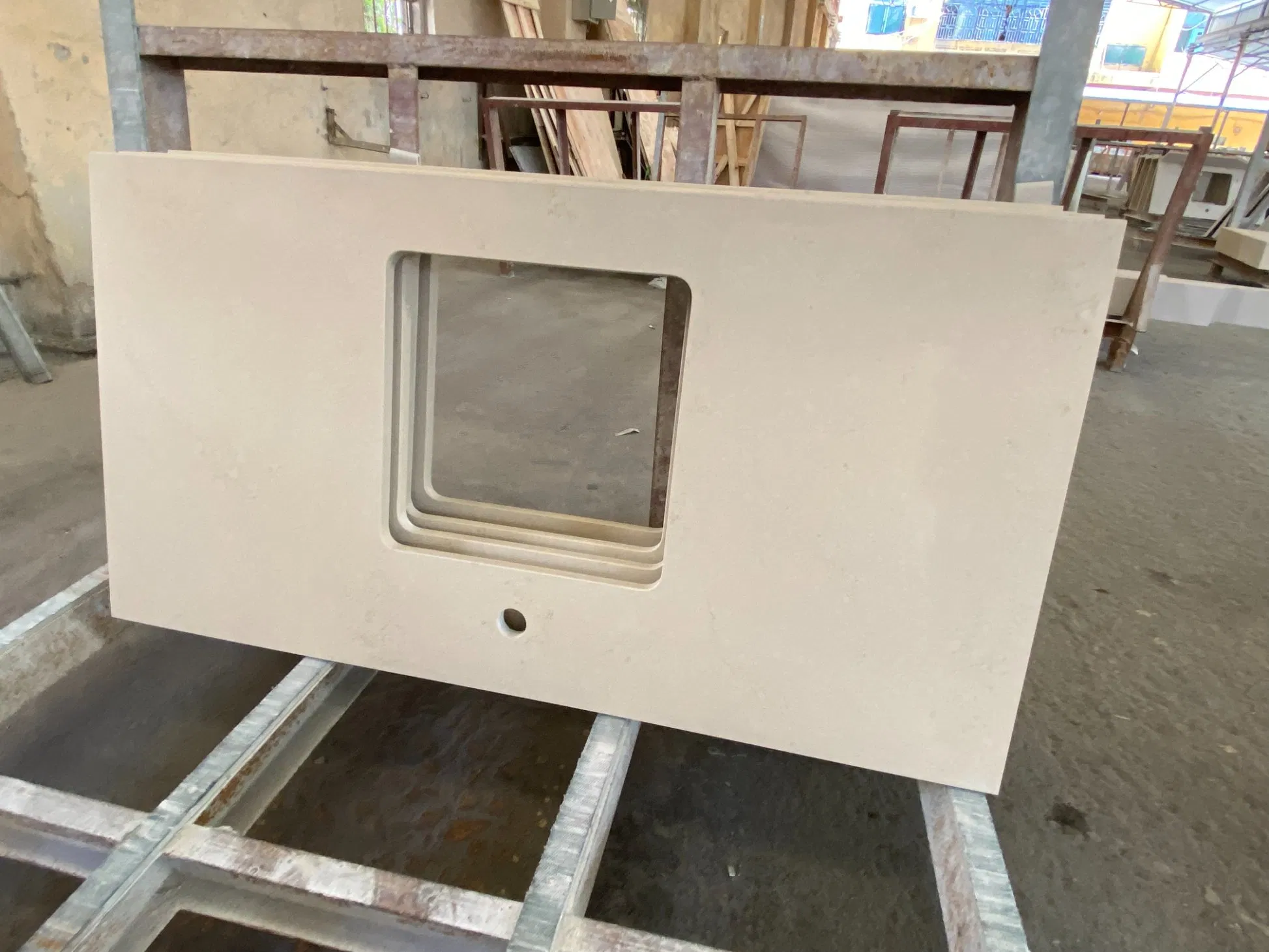 Artificial Stone Quartz Bathroom Countertops Prefab Vanity Top Bath Tops