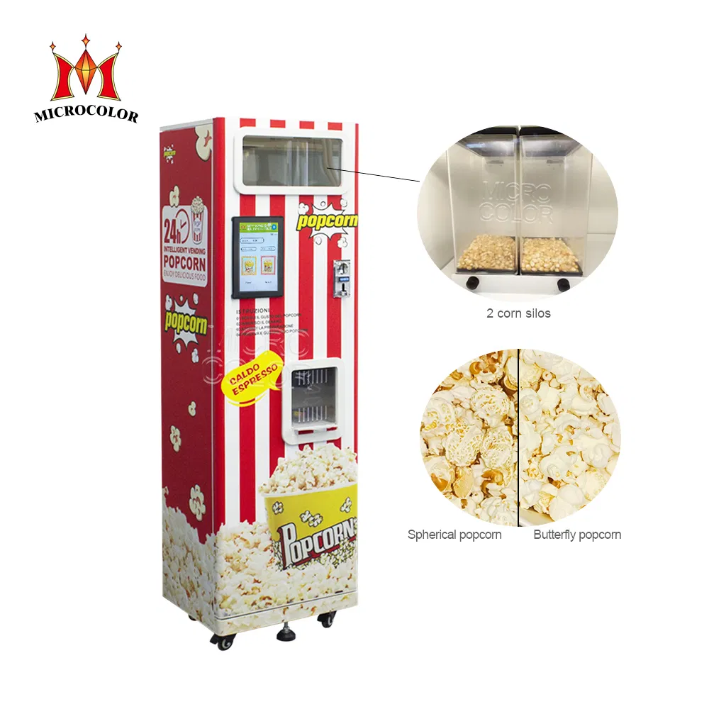 Custom Popular Cinema Popcorn Vending Automatic Pop Corn Vending Machine Popcorn Machine for Sale